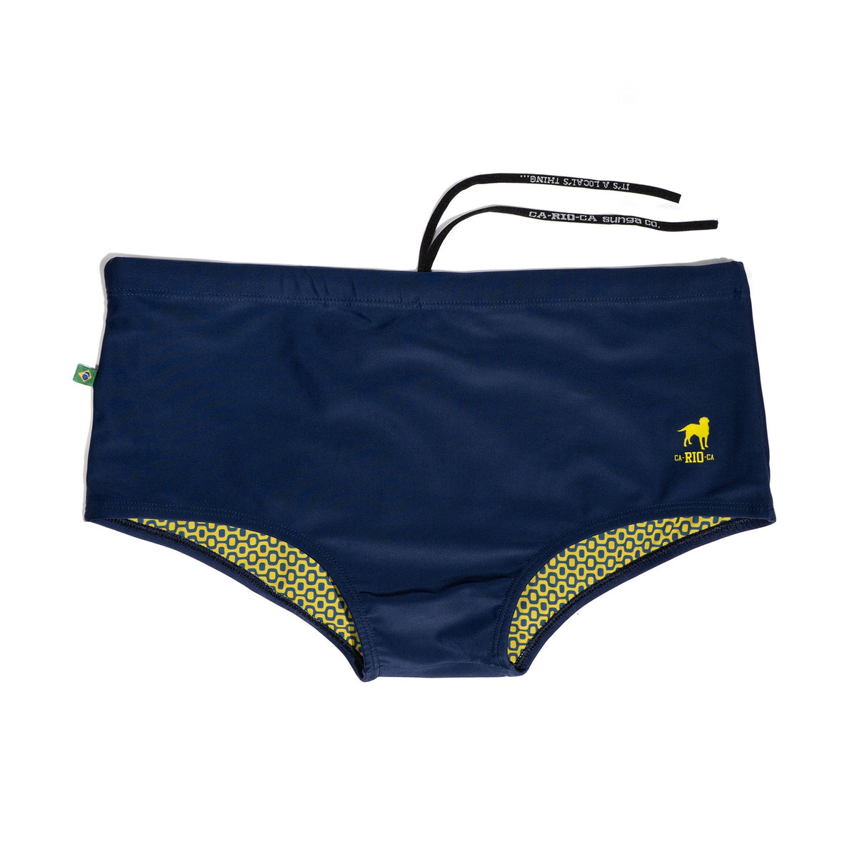 CA-RIO-CA Traditional Square Solids Cut Sunga - Male Bathing Suit