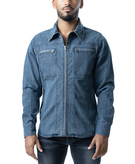 Nasty Pig Herren Body Shop Langarmshirt - Blau