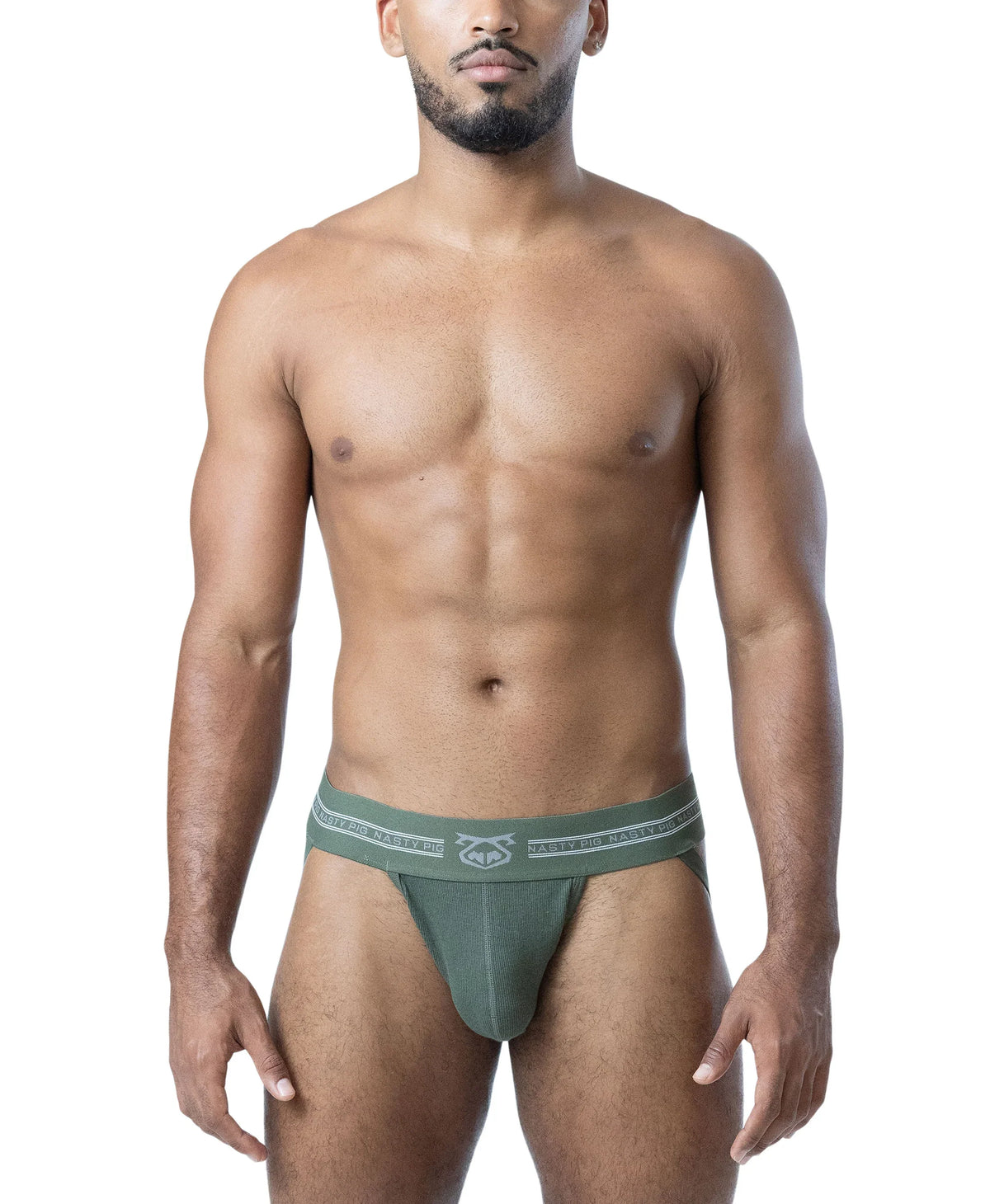 Nasty Pig Men's Core Jockstrap 3.0 - Army Green/Shark Grey/White