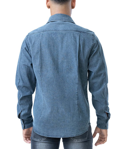 Nasty Pig Herren Body Shop Langarmshirt - Blau
