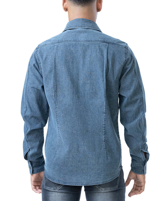 Nasty Pig Herren Body Shop Langarmshirt - Blau