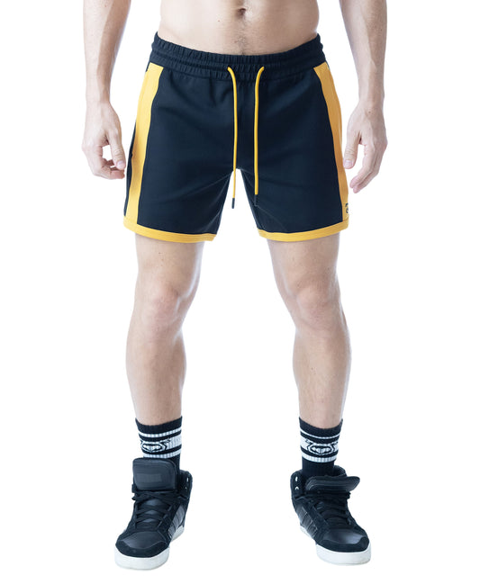 Short de rugby pour homme Ink de Nasty Pig - Noir/Jaune cadmium