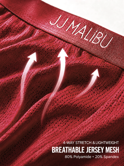 JJ Malibu Men's Now-or-Never Mesh Thong - Cherry