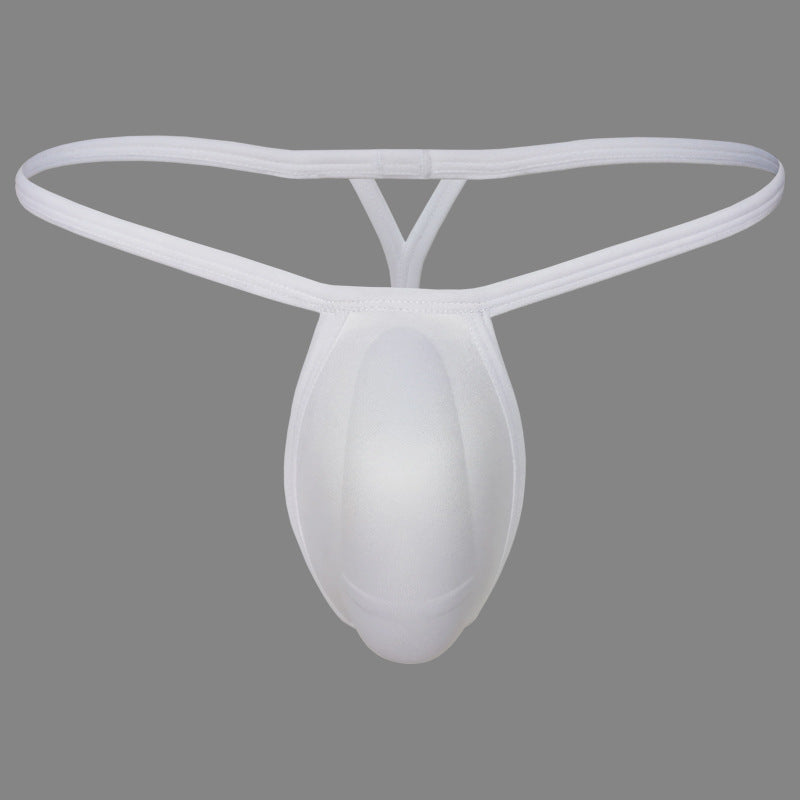 White translucent mesh thong cock bra thong with smooth form fitting design by metromalewear