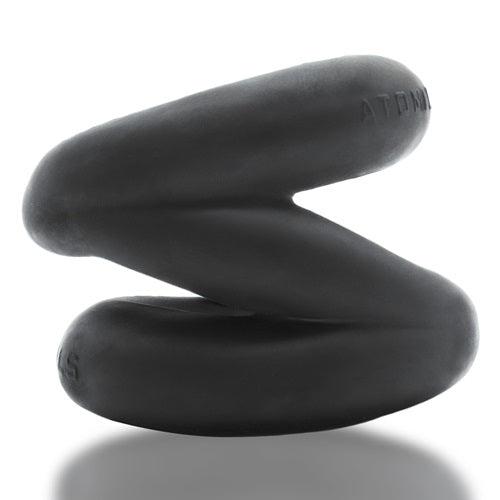Black, Z-shaped novelty toy on a white background.