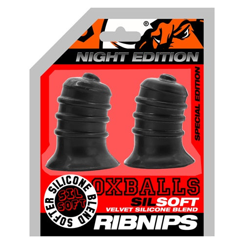 OXBALLS Ribnips - Night Edition - Black