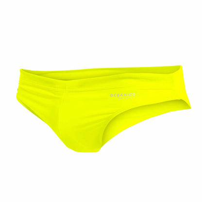 Bright neon yellow oceanico swim briefs made of quick-dry fabric for ocean and pool use