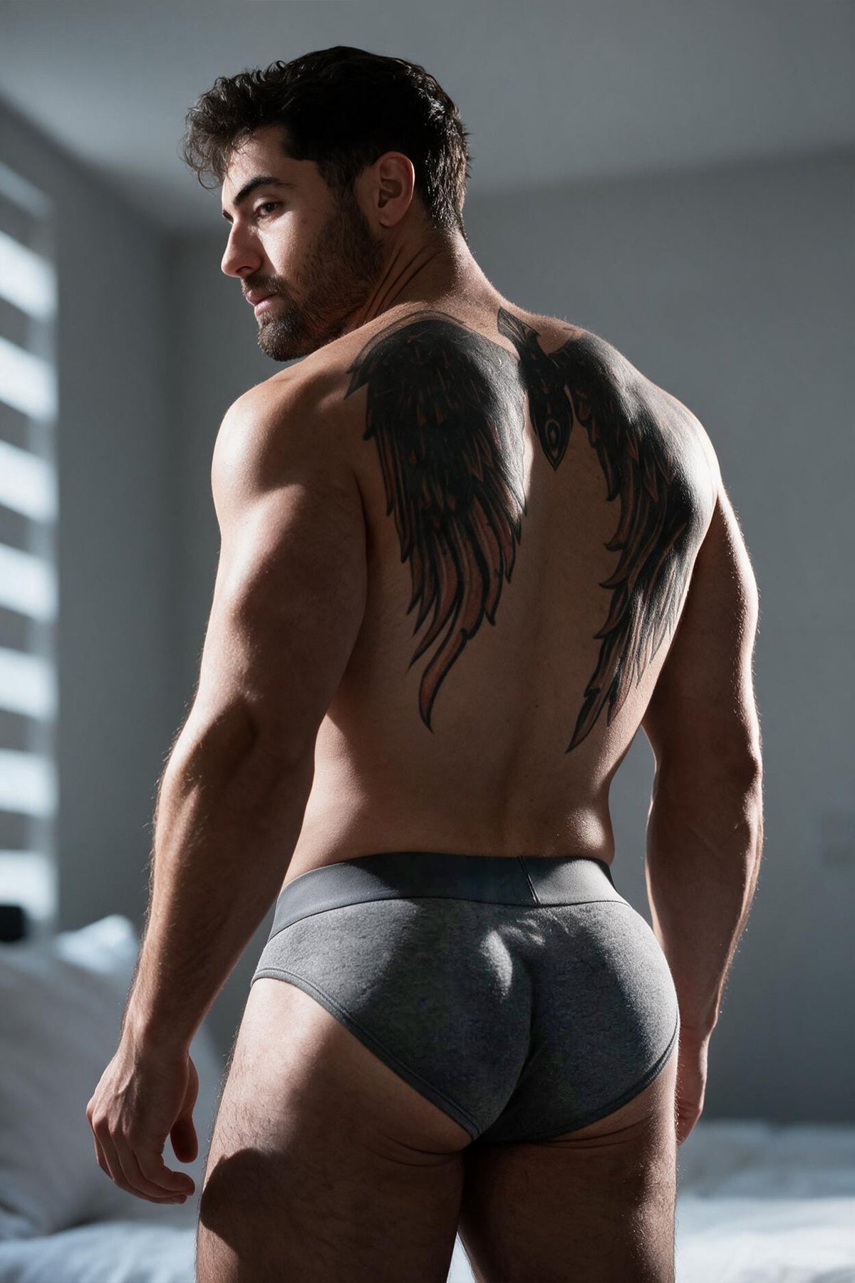 JJ Malibu Men's Original Cotton Briefs - Dark Heather Grey
