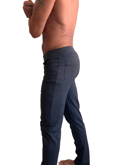 Performance premium tactical urban dress pant yoga pant in charcoal heather with relaxed fit and multiple pockets