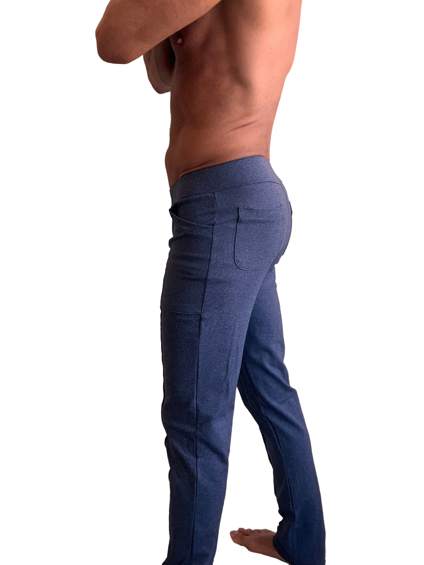Performance premium tactical urban dress pant navy blue heather in blue denim with relaxed fit and multiple pockets
