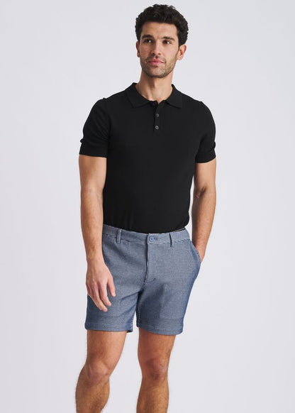 POSTMARC Pinstripe Stretch Knit Chino Shorts - Sky
