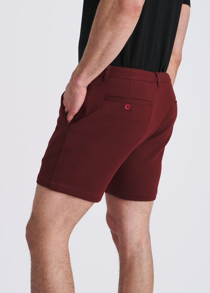 Shorts chino en maille extensible pour homme POSTMARC - Bordeaux