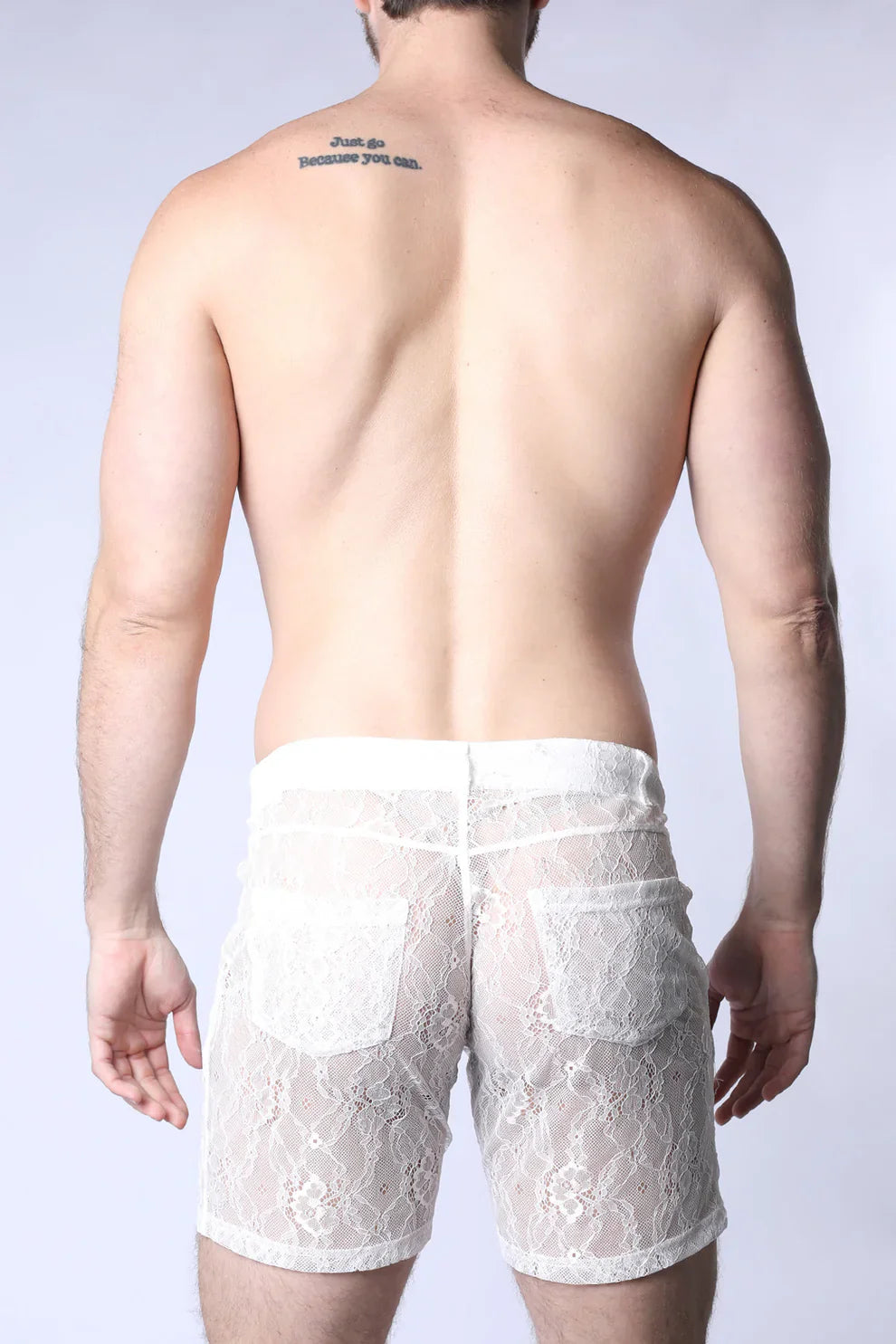 White lace shorts positano lace short with floral pattern and two front pockets perfect for summer wear
