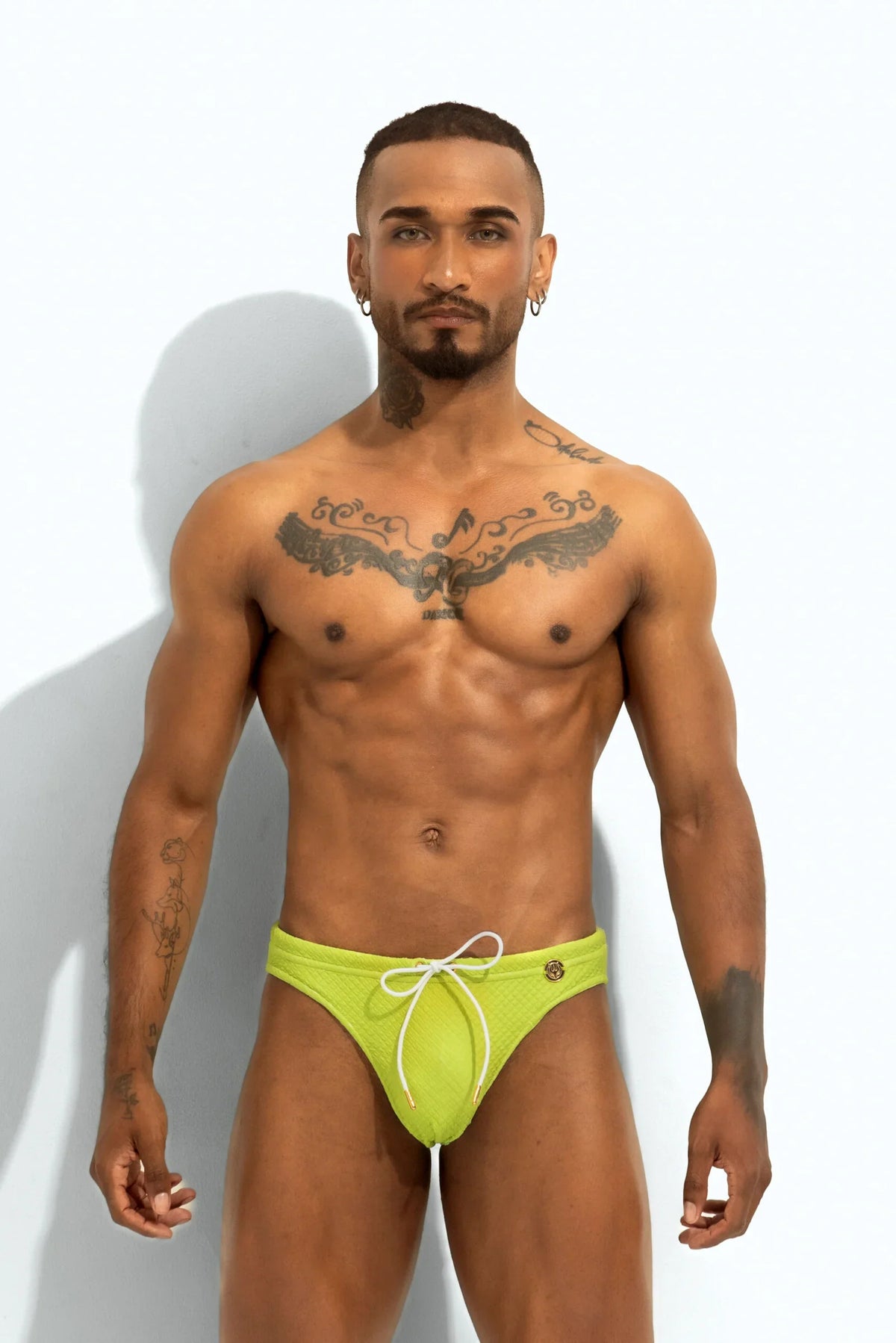 Poxeidon Herren The Solid Siren Badehose - Toxic Kiwi