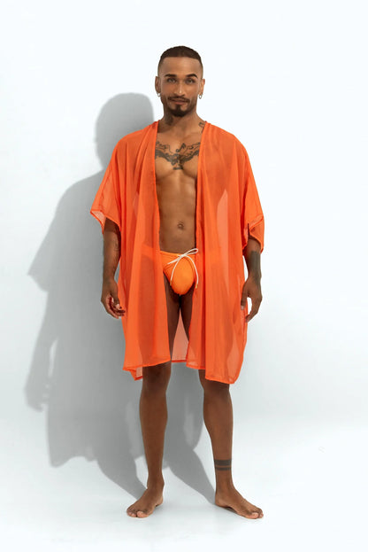 Poxeidon Men's The Solid Cover Up - Marigold Instinct