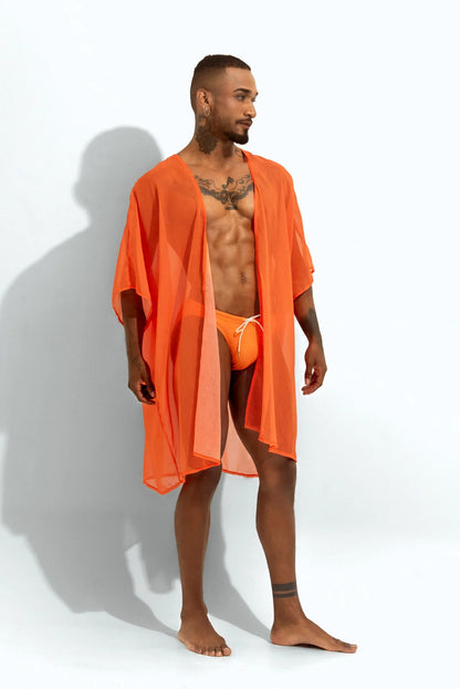 Poxeidon Men's The Solid Cover Up - Marigold Instinct