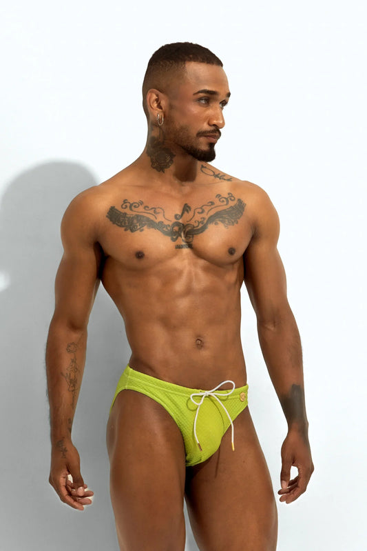 Poxeidon Herren The Solid Siren Badehose - Toxic Kiwi