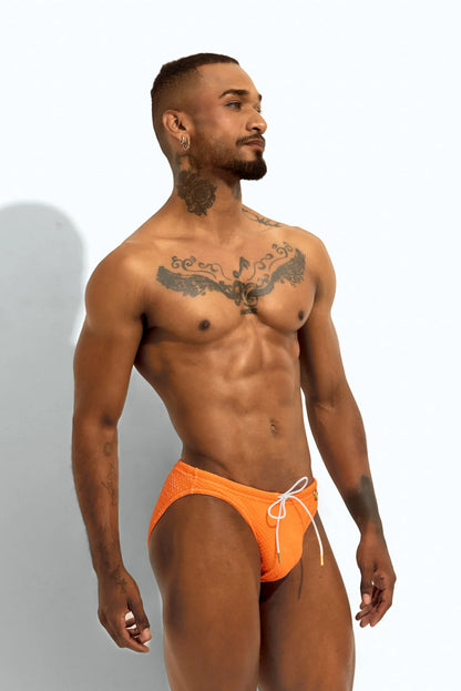 Poxeidon Herren The Solid Siren Badehose - Marigold Instinct