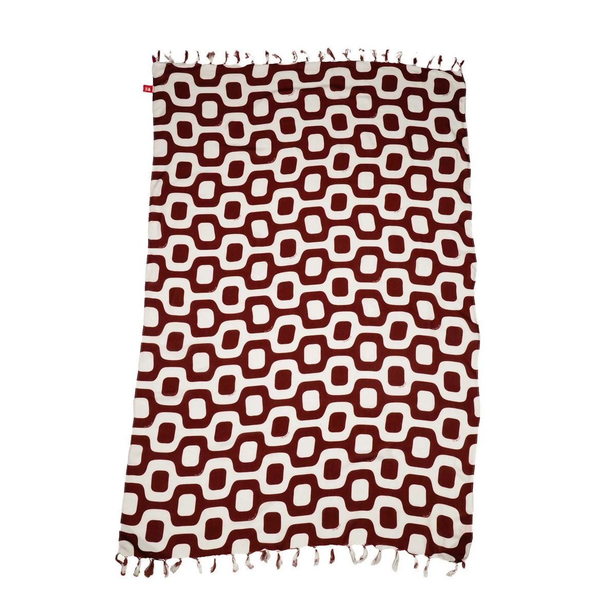 CA-RIO-CA Burgundy Ipanema Pavement, Cangas de Praia- Brazilian Beach Towel (Sarong / Pareo)