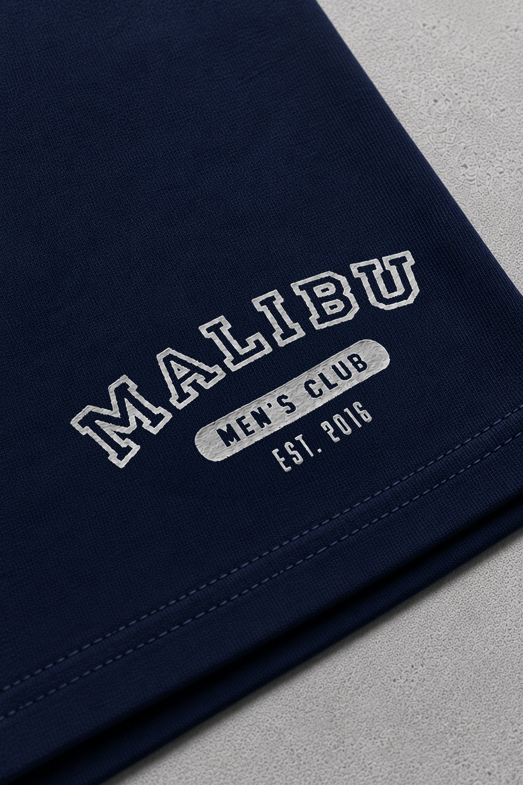 JJ Malibu Men's Peek-A-Boo Varsity 2" Short Shorts  - Midnight Navy