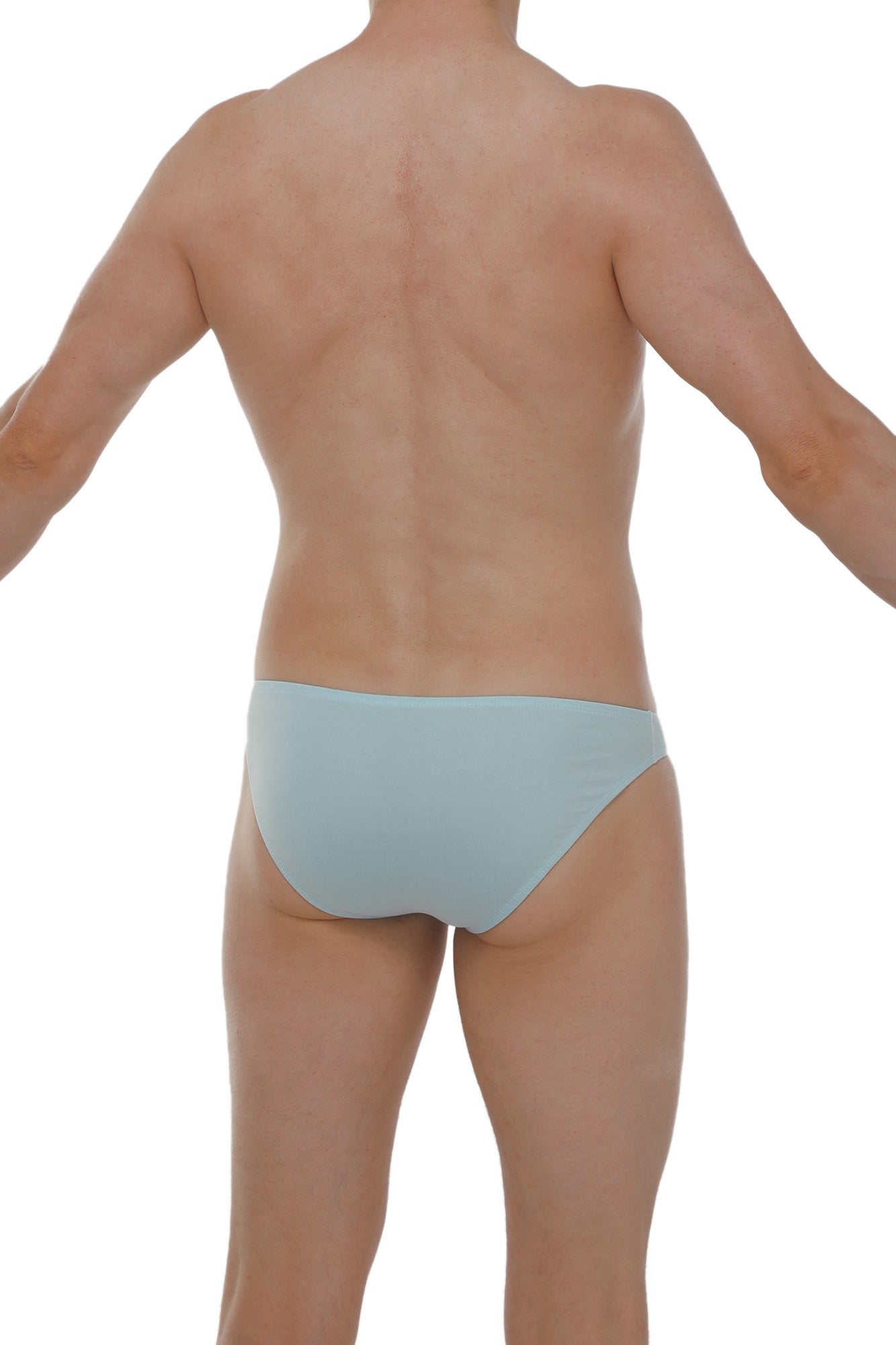 Petitq bikini colline modal sky blue light blue seamless briefs with smooth fabric front view