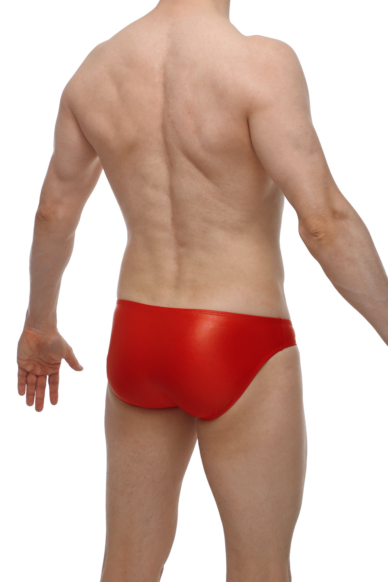 Red glossy swim trunks petitq bikini cuxac red with sleek form-fitting design perfect for swimming and beachwear