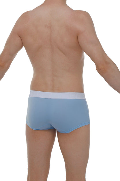 Light blue petitq boxer briefs with white waistband designed for comfort and support