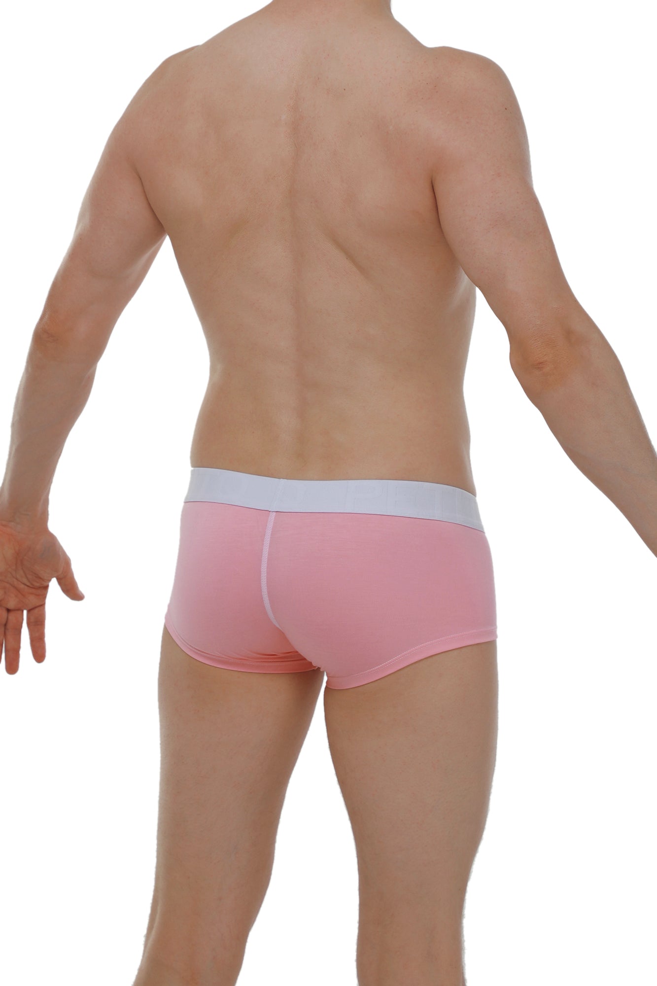 Pink briefs with white waistband made of modal fabric from petitq boxer chillax collection