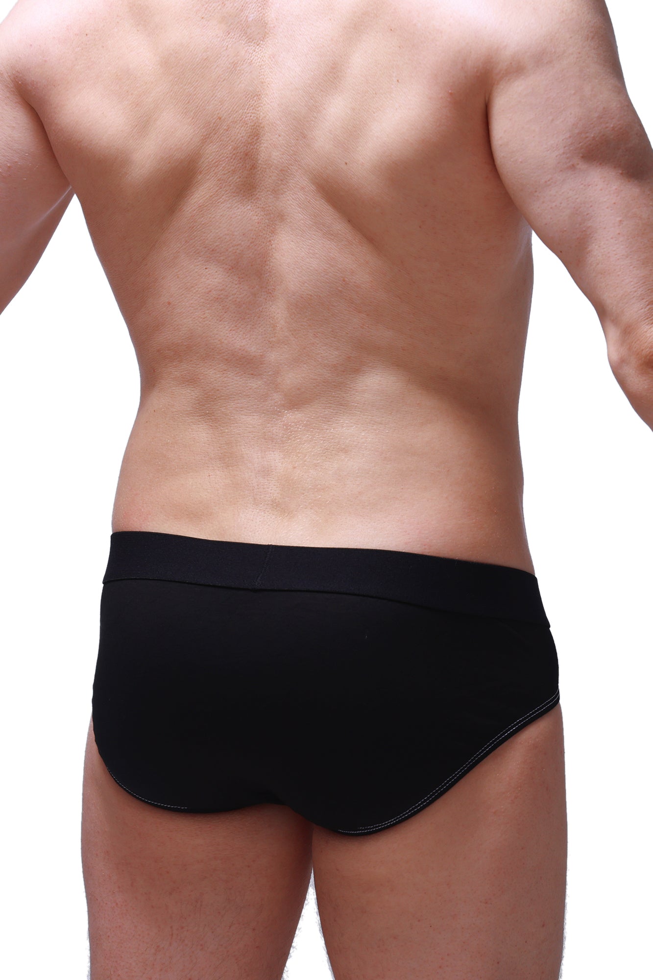 PetitQ Brief Dome Modal black briefs with smooth form-fitting design and subtle stitching along the edges