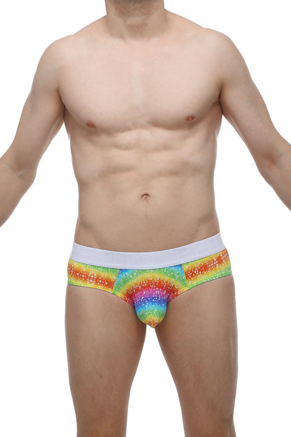 Petitq brief hang rainbow rainbow glitter briefs with white waistband shimmering fabric for festive wear