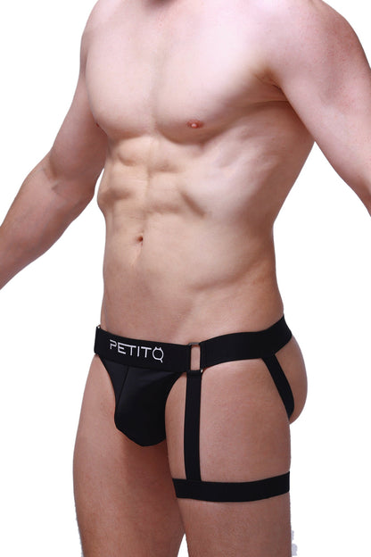 Black petitq jockstrap prenay men’s briefs with supportive strappy design for comfortable wear