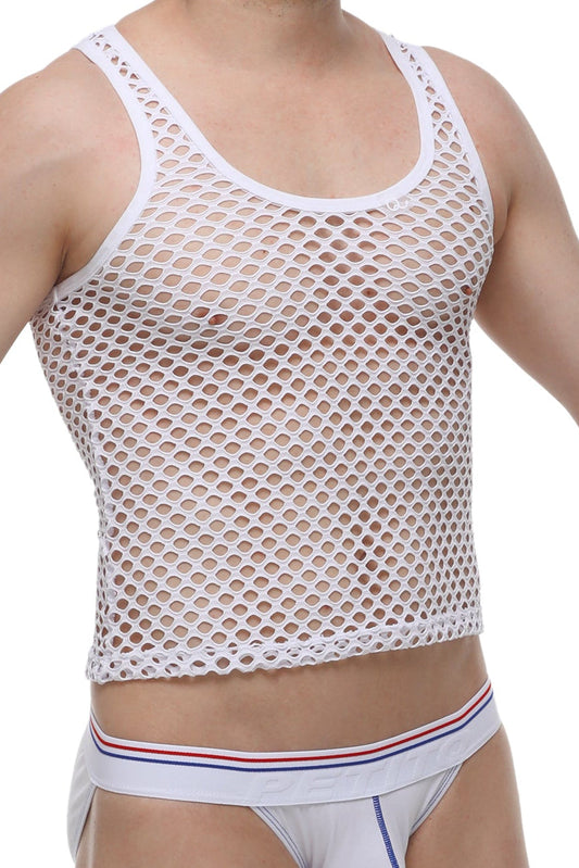 PetitQ Tanktop Mesh Weiß