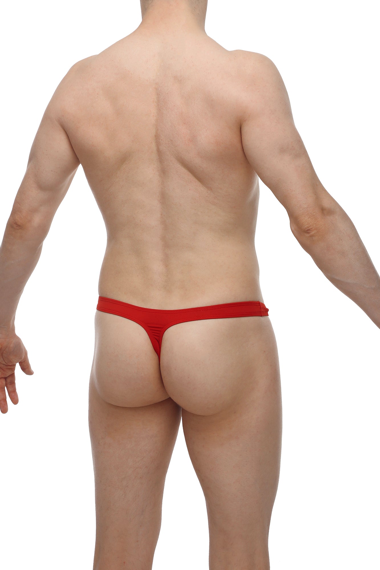 Petitq thong argis red red thong underwear with snug form-fitting design showing back side