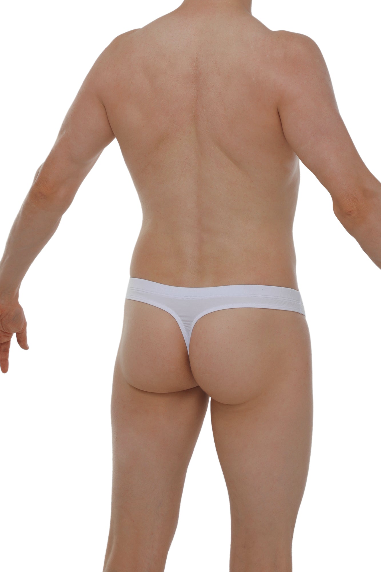 White thong made of smooth stretchy pensal modal fabric with a simple minimalist design by petitq