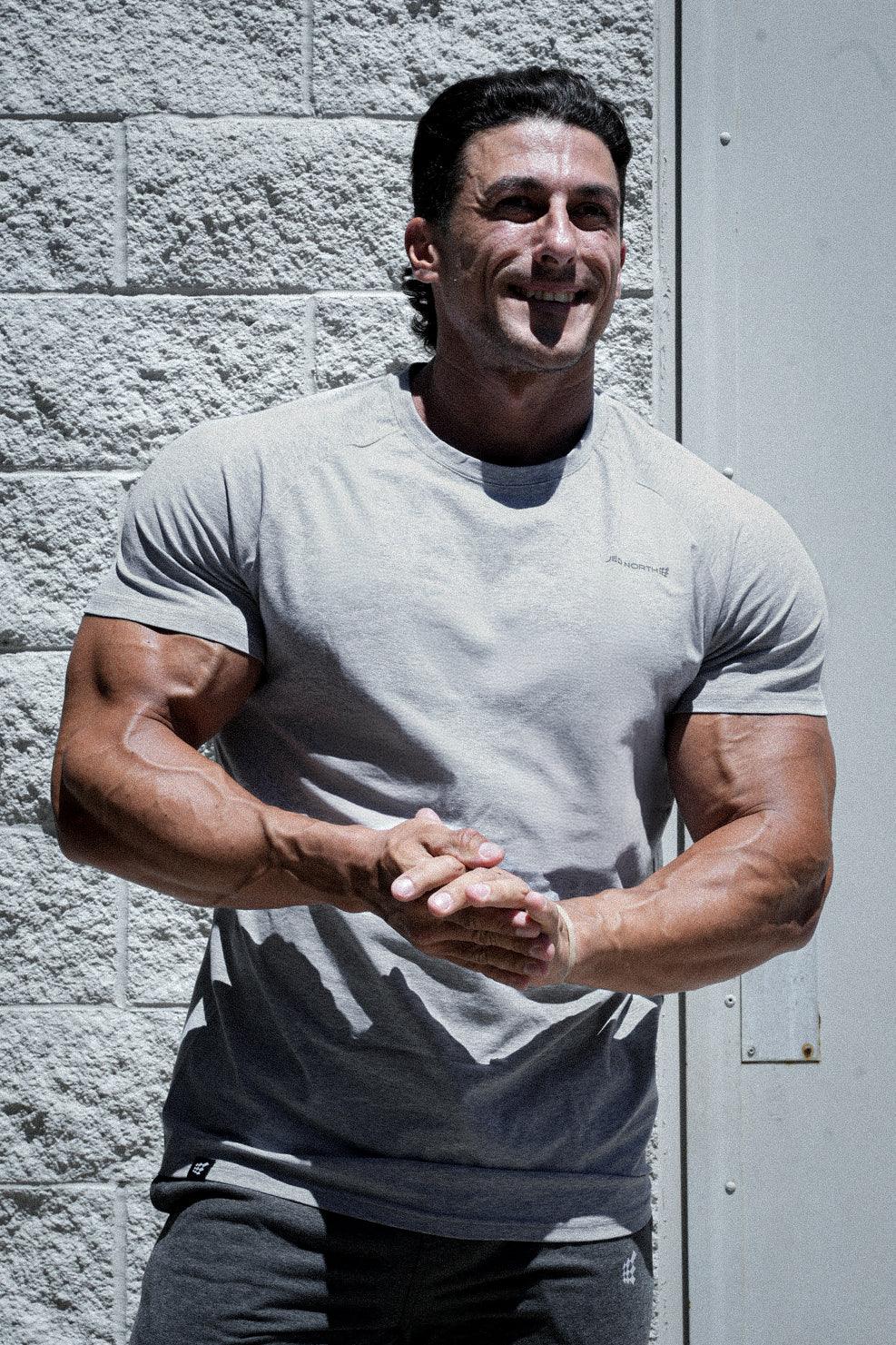 Jed North Men's Titan 2.0 Muscle-Fit T-Shirt - Heather Gray