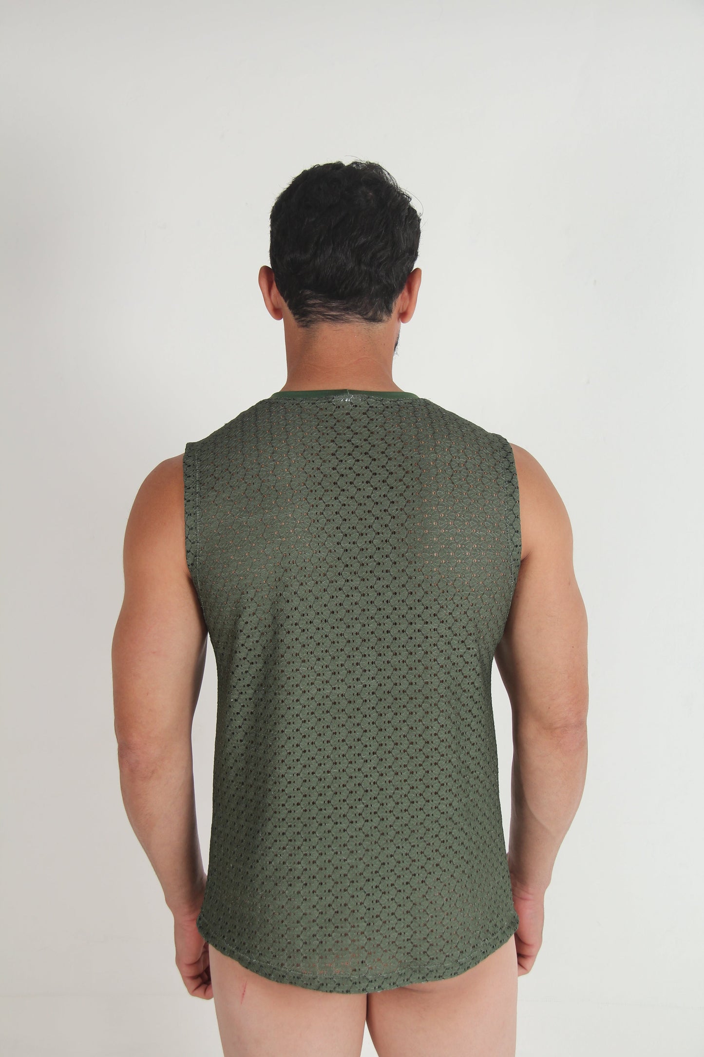Tulio Lace Muscle Tank Top
