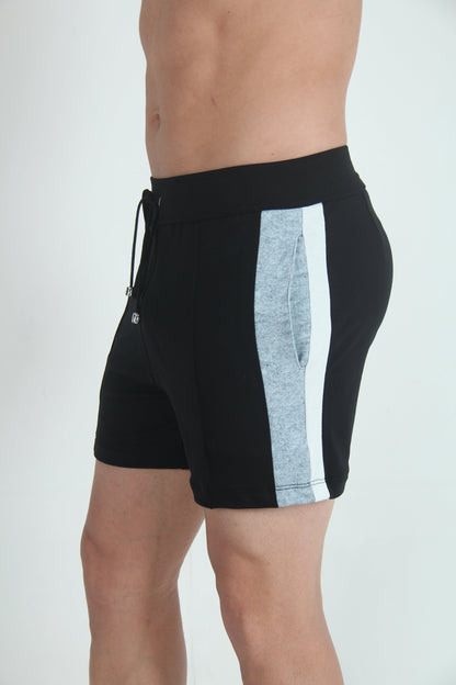 Tulio Panel Fleece Short - Black/Grey