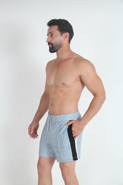 Tulio Panel Fleece Short - Grey/Black