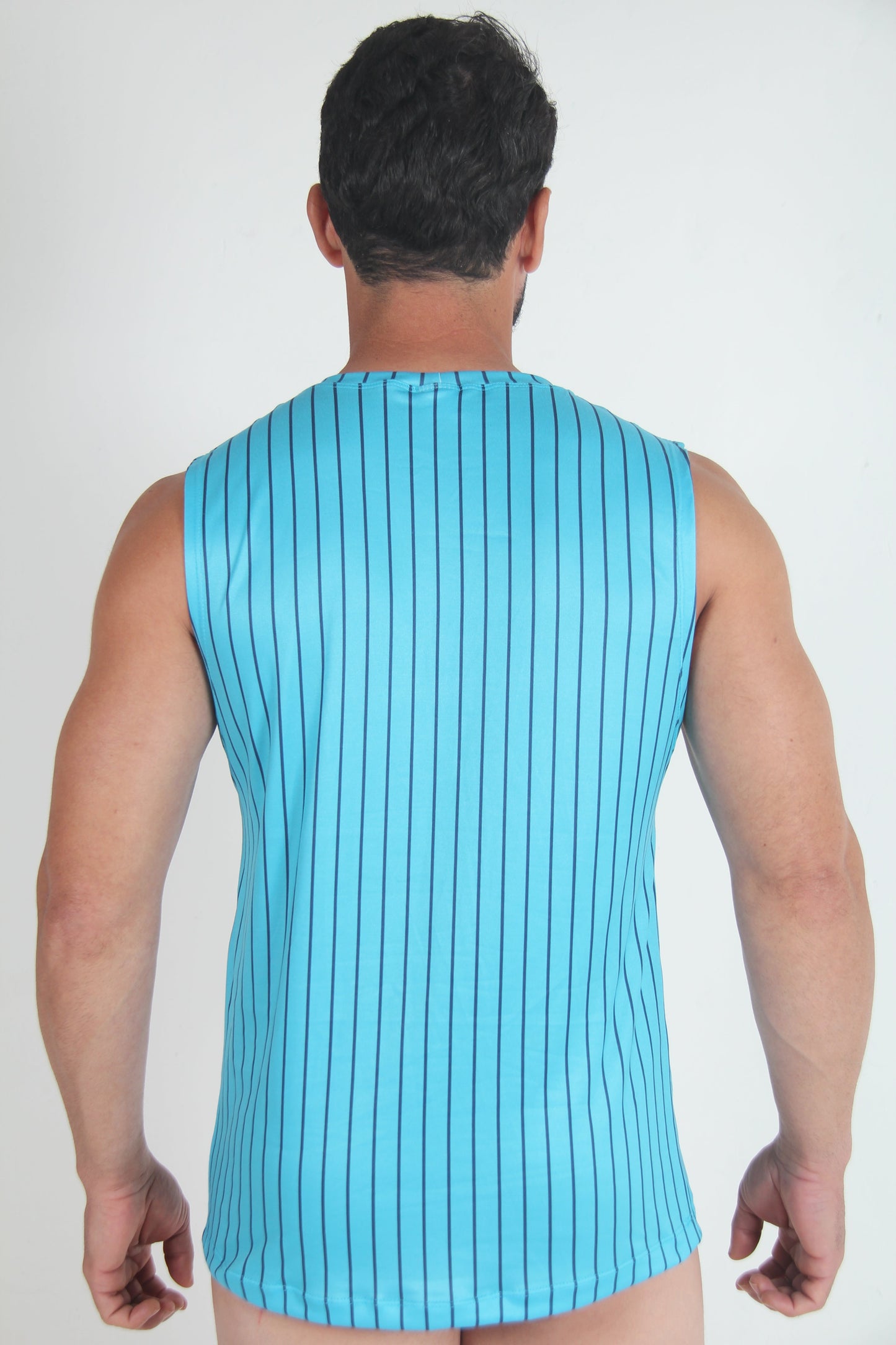 Tulio Miami Muscle Tank Top - Turquoise/Navy
