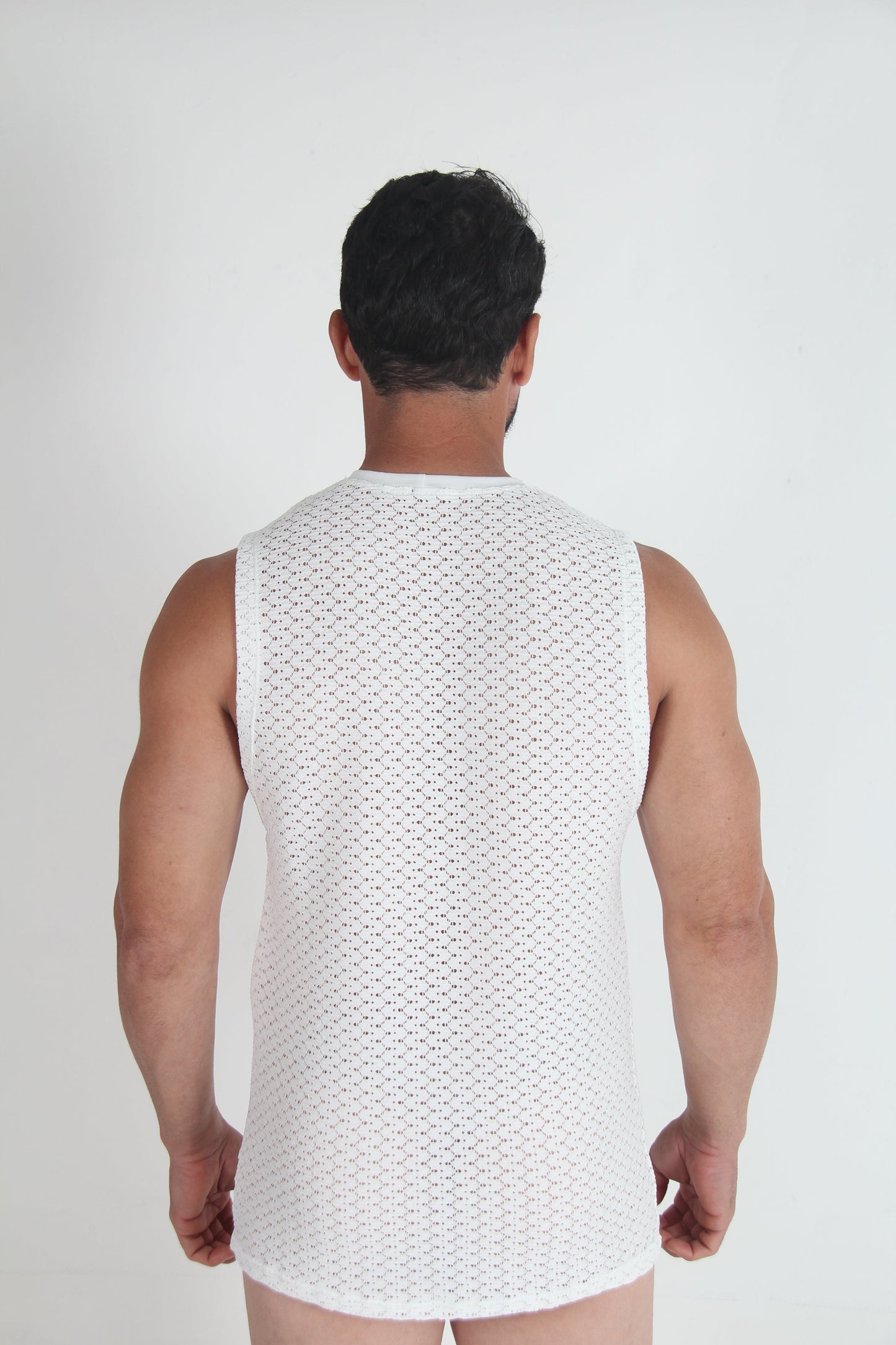 Tulio Lace Muscle Tank Top