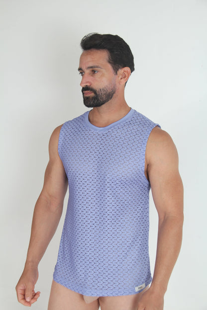 Tulio Lace Muscle Tank Top