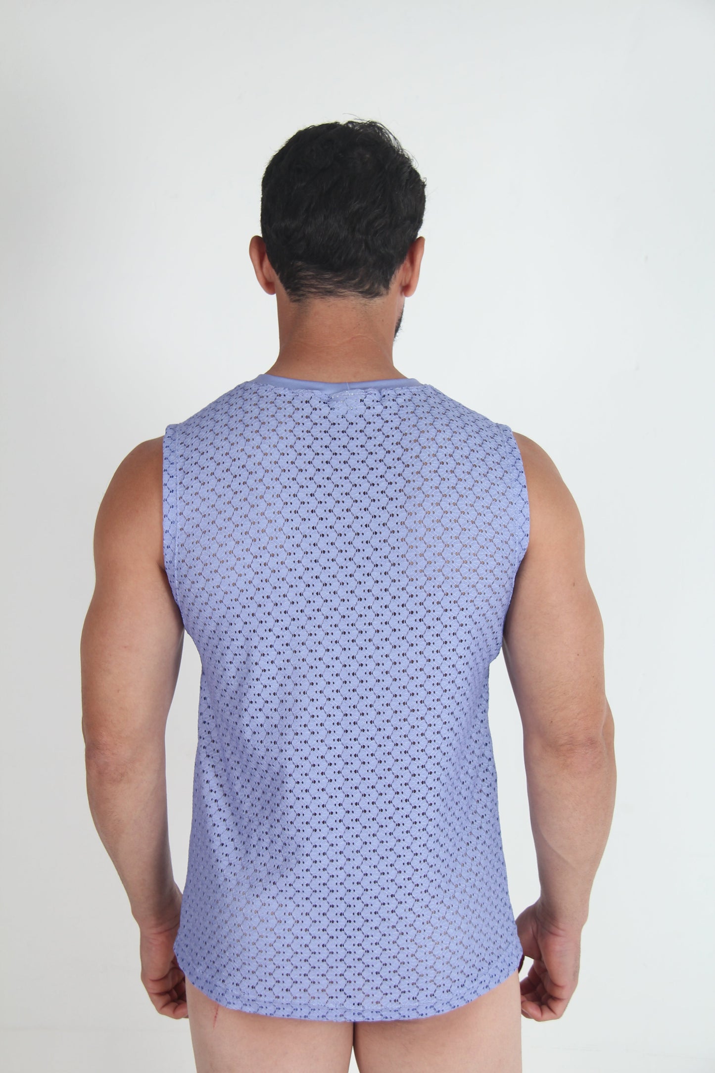 Tulio Lace Muscle Tank Top