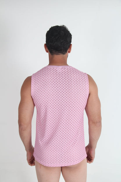 Tulio Lace Muscle Tank Top