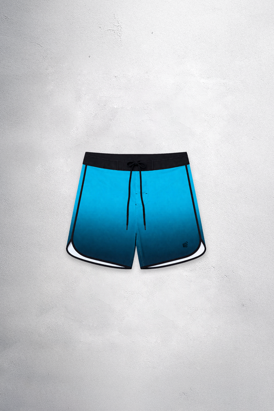Jed North Men's Men's Physique Board Shorts  - 15" Athlete Cut - Teal Fade