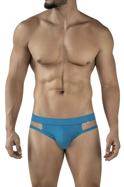 Blue pikante pik 2114 lenox briefs for men with cut out design and small logo on waistband