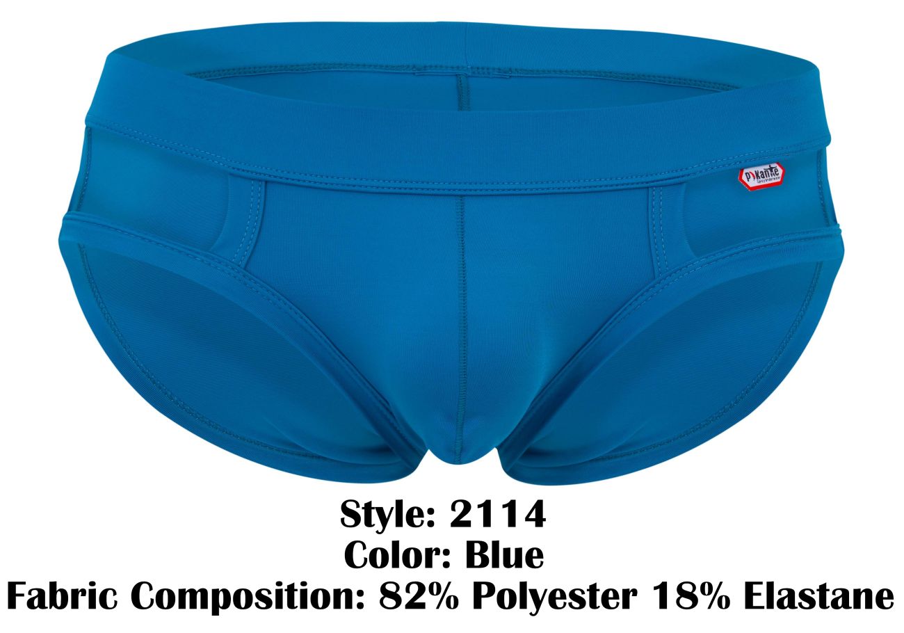 Bright blue Pikante PIK 2114 Lenox briefs made of 82% polyester 18% elastane with a snug fit and visible seams