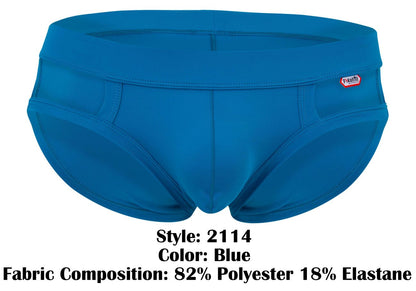Bright blue Pikante PIK 2114 Lenox briefs made of 82% polyester 18% elastane with a snug fit and visible seams