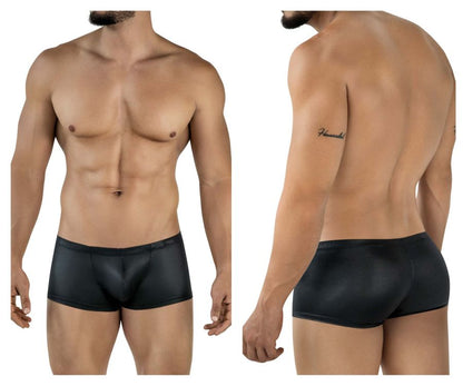 Pikante pik 2116 candy trunks black shiny mesh briefs with a comfortable trunk-style fit