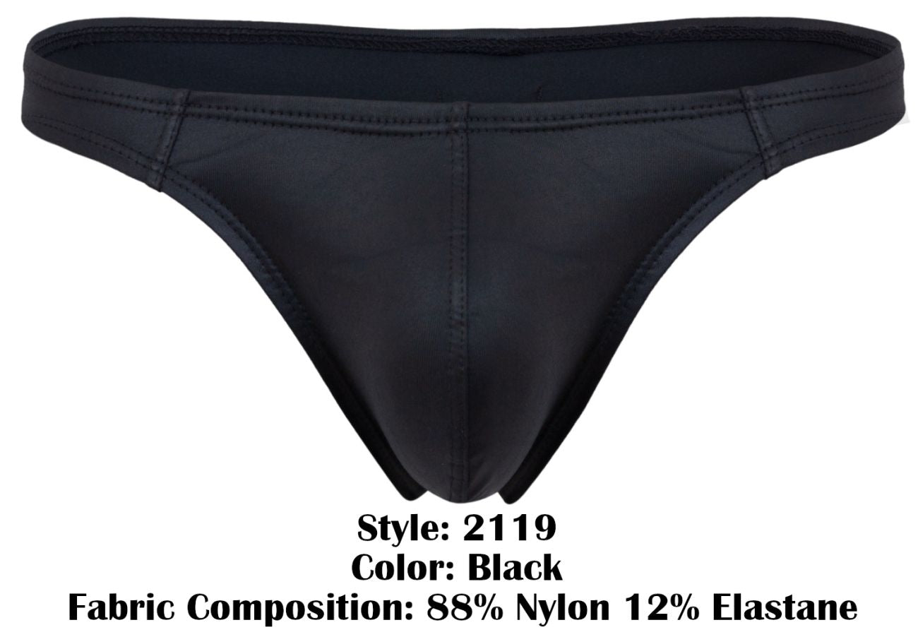 Black pikante PIK 2119 Candy thong made of 88 nylon 12 elastane with smooth form-fitting design and visible stitching