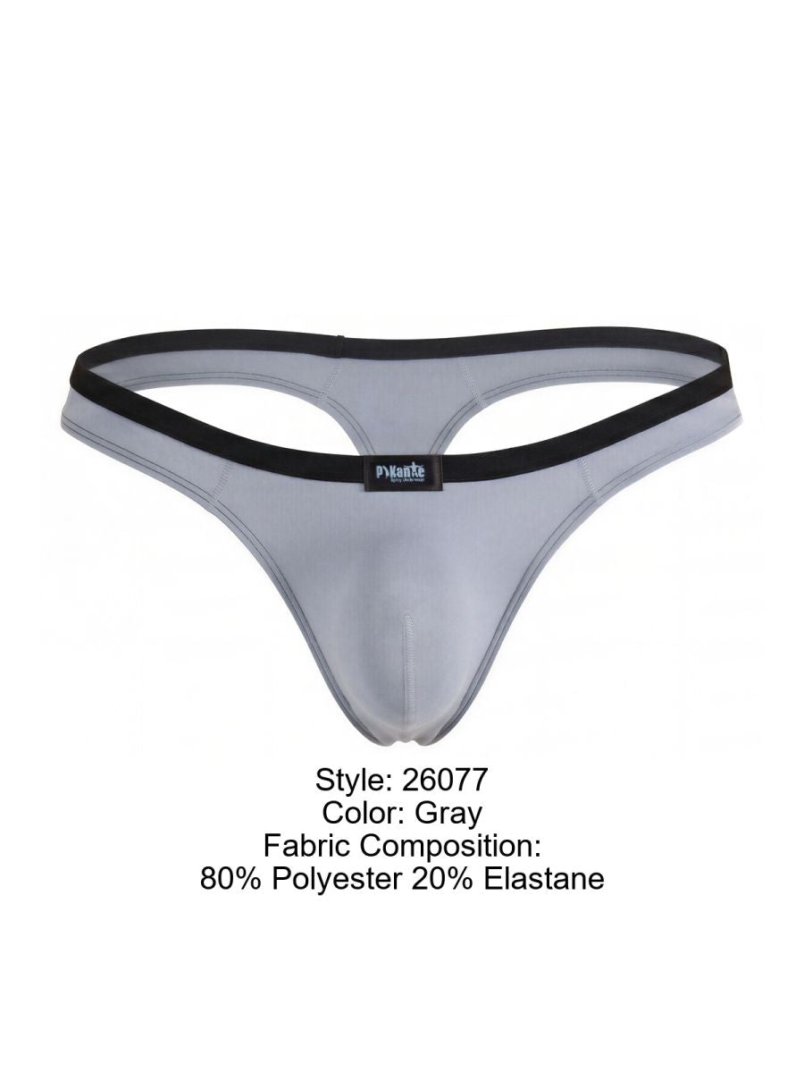Pikante 26077 PIK 26077 Isis Herren String in elegantem Grau Grau